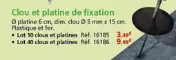 Provence Outillage Clou et platine de fixation offre