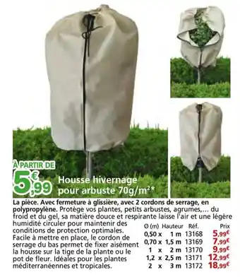 Provence Outillage WERKA PRO Housse hivernage pour arbuste 70g/m² offre