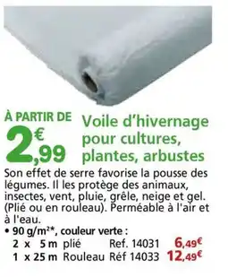 Provence Outillage Voile d'hivernage pour cultures, plantes, arbustes offre