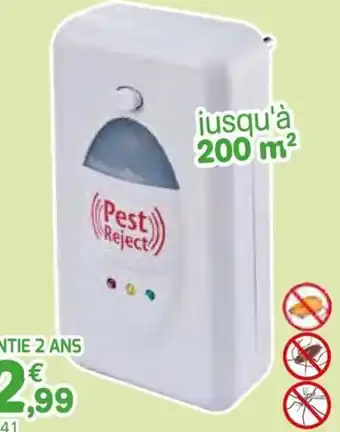 Provence Outillage Destructeur antinuisible "pest reject" électrique 230 volts double technologie offre