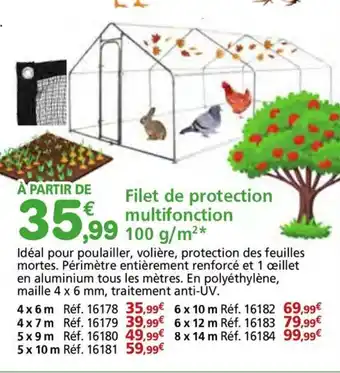 Provence Outillage Filet de protection multifonction 100 g/m² offre