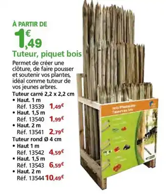 Provence Outillage Tuteur, piquet bois offre