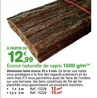 Provence Outillage Écorce naturelle de sapin 1600 g/m² offre