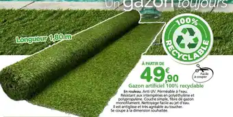 Provence Outillage Gazon artificiel 100% recyclable offre