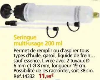 Provence Outillage Seringue multi-usage offre