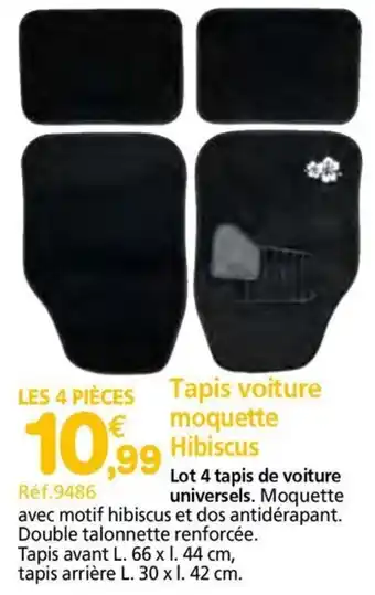 Provence Outillage Tapis voiture moquette Hibiscus offre
