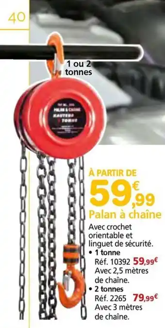 Provence Outillage Palan à chaîne offre