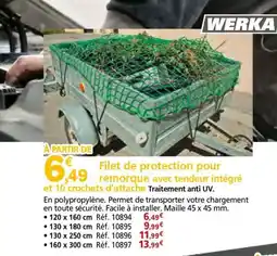 Provence Outillage WERKA PRO Filet de protection pour remorque avec tendeur intégré offre