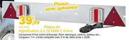 Provence Outillage Plaque de signalisation 2 x 14 LEDS 1 mètre offre