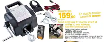 Provence Outillage Treuil électrique 5T marche avant et arrière 12 volts 300 watts offre