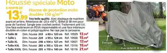 Provence Outillage Housse de protection moto doublée 150 g/m² offre