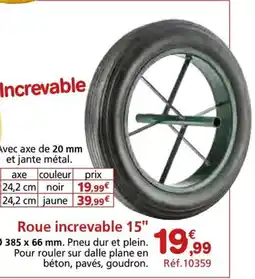 Provence Outillage Roue increvable 15" offre