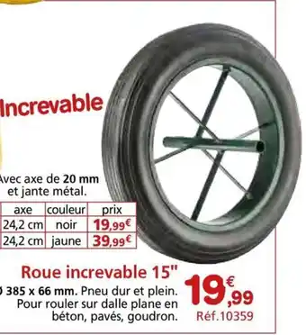 Provence Outillage Roue increvable 15" offre