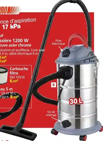 Provence Outillage Aspirateur eau/poussière 1200 W offre