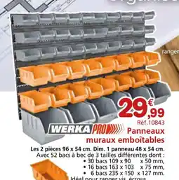 Provence Outillage WERKA PRO Panneaux muraux emboîtables offre
