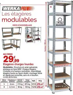 Provence Outillage WERKA PRO Étagères charges lourdes offre