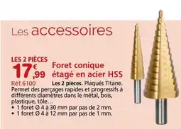 Provence Outillage Foret conique étagé en acier HSS offre