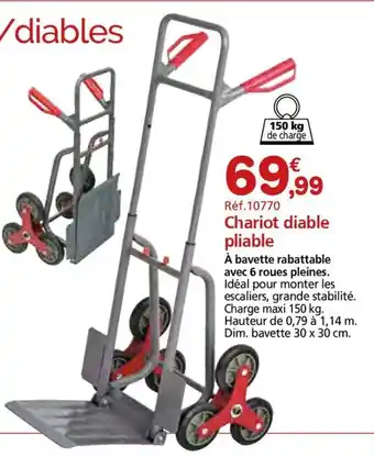 Provence Outillage Chariot diable pliable offre