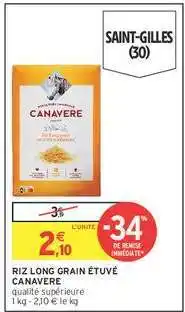 Intermarché RIZ LONG GRAIN ÉTUVÉ CANAVERE offre