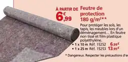 Provence Outillage Feutre de protection 180 g/m² offre