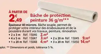 Provence Outillage Bâche de protection. peinture 36 g/m² offre
