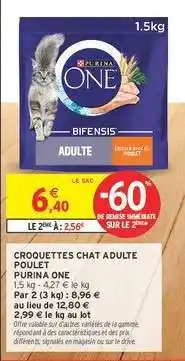 Intermarché CROQUETTES CHAT ADULTE POULET offre