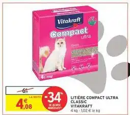 Intermarché LITIÈRE COMPACT ULTRA CLASSIC VITAKRAFT offre