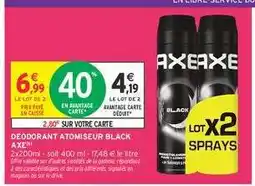 Intermarché DEODORANT ATOMISEUR BLACK AXE offre