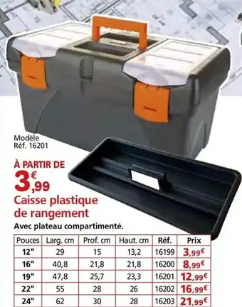 Provence Outillage Caisse plastique de rangement offre