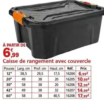 Provence Outillage Caisse de rangement avec couvercle offre