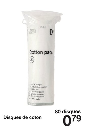 Zeeman Disques de coton offre