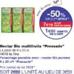 Monop' Nectar Bio multifruits Pressade offre
