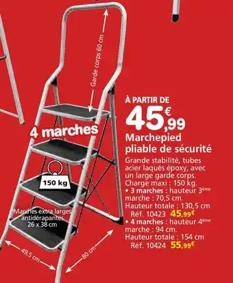 Provence Outillage WERKA PRO Marchepied pliable de sécurité offre