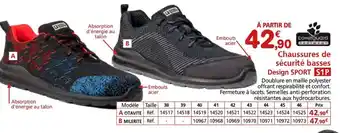 Provence Outillage Chaussures de sécurité basses design sport offre
