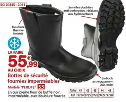 Provence Outillage Bottes de sécurité fourrées imperméables Modèle "PERLITE" offre