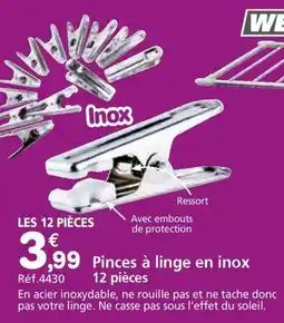 Provence Outillage Pinces à linge en inox 12 pièces offre