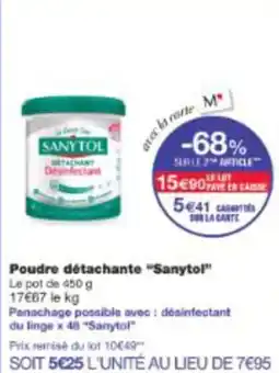 Monop' Poudre détachante Sanytol offre