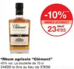 Monop' Rhum agricole Clément offre