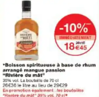 Monop' Boisson spiritueuse à base de rhum arrangé mangue passion Rivière du mat offre