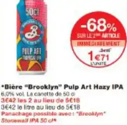 Monop' Biere brooklyn pulp art hazy ipa offre