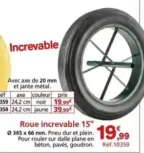 Provence Outillage Axe - roue increvable 15 offre