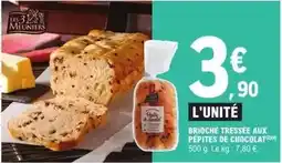 E.Leclerc Express Les 3 meuniers - brioche tressée aux pepites de chocolat offre