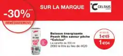 Monop' Boisson énergisante peach vibe saveur pèche celcius offre