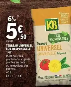E.Leclerc Kb - terreau universel eco-responsable offre