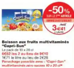 Monop' Boisson aux fruits multivitaminės Capri-Sun offre