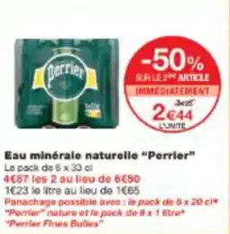 Monop' Eau minérale naturelle Perrier offre