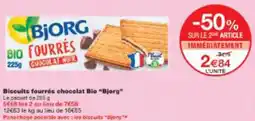 Monop' Biscuits fourrés chocolat Bio Bjorg offre