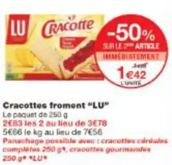 Monop' Cracottes froment LU offre