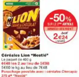 Monop' Céréales Lion Nestlé offre