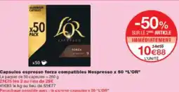 Monop' Capsules espresso forza compatibles Nespresso x 50 L'OR offre